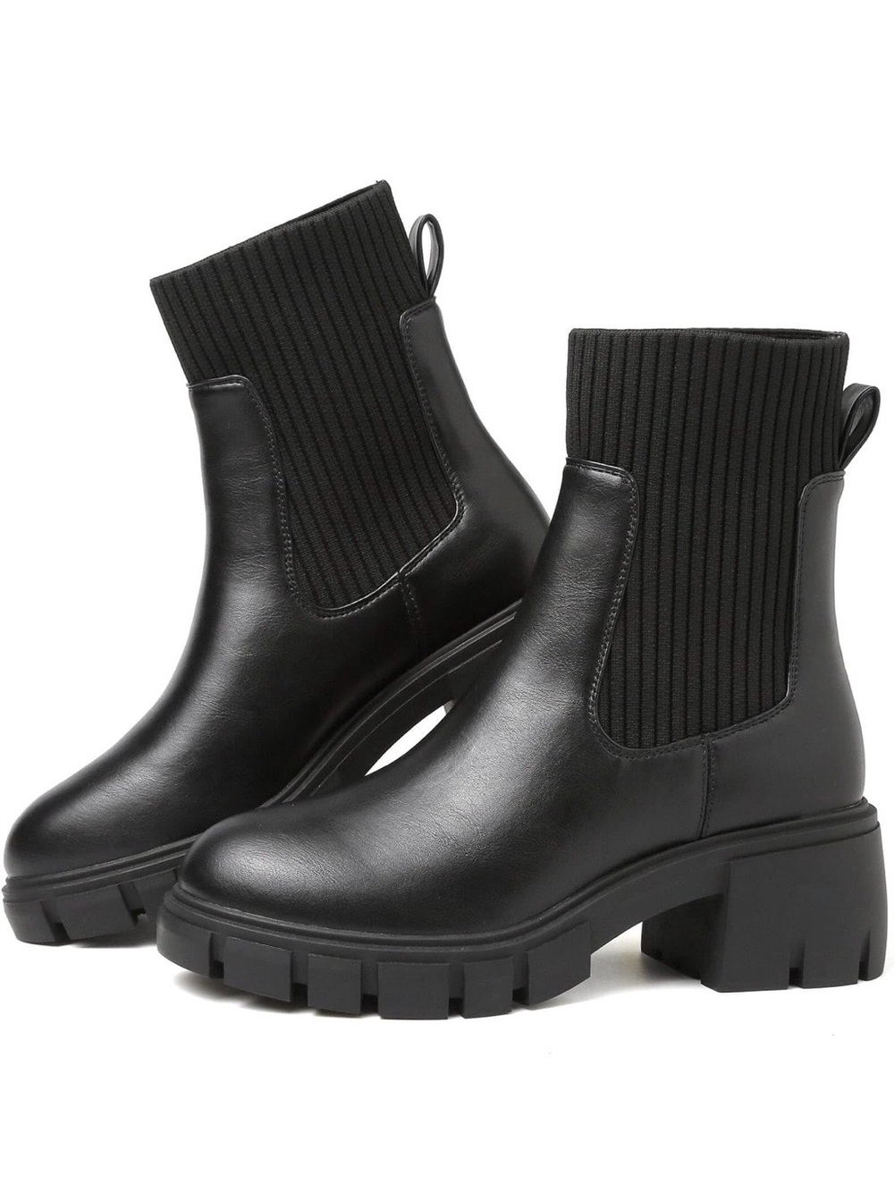 SODA Ankle Boot w/ Non-slip Lug rubber Sole Sz 9